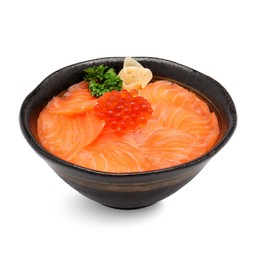 ข้าวหน้าแซลมอนและไข่แซลมอน