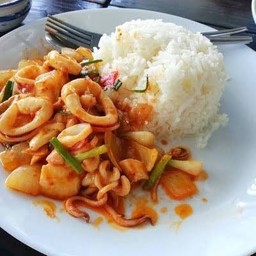 หมึกผัดไข่เค็ม(กับข้าว)