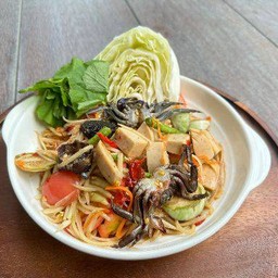 ตำหมูยอ ปู-ปลาร้า (Tum Mooyor Poo-Plara)