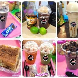เชอรี่ปังหวาน ปังปิ้ง ชา กาแฟ ผลไม้สดปั่น