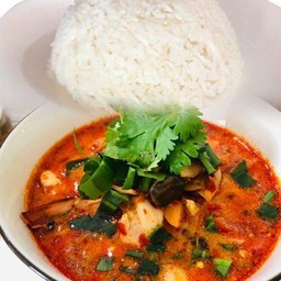 Creamy Tom Yum Seafood With Rice