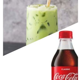 [อร่อยซ่ากับโค้ก] มัทฉะ นมโอ๊ต (ชาเขียว) +  โค้ก ออริจินัล (ขวด)