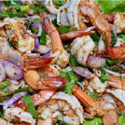 ลาบกุ้งลวก