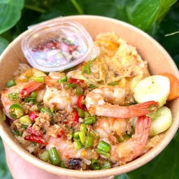 ข้าวกุ้งคั่วพริกเกลือ