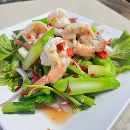 A24-ยำก้านคะน้ากุ้งสด