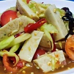 ตำแตงหมูยอปูปลาร้า
