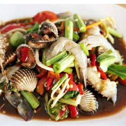 ตำทะเลชุดที่ 2(กุ้ง หอยแครง ปูม้า)