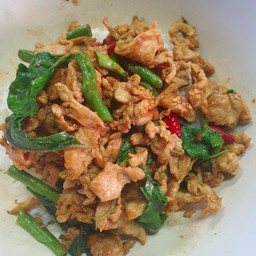 ผัดกะเพราไก่ราดข้าว