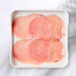 สันนอกหมูสไลซ์ PORK LOIN (50 g.) 猪大里肌肉