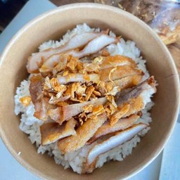 ข้าวคอหมูทอด