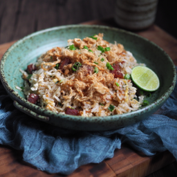 ข้าวผัดกุนเชียงหมูหยองงง