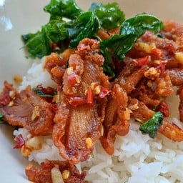 ข้าวกะเพราไก่กรอบ