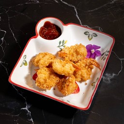 กุ้งกลมชุปแป้งทอด