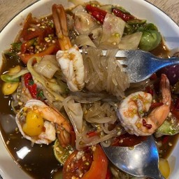 ตำเส้นเล็กกุ้งสุก