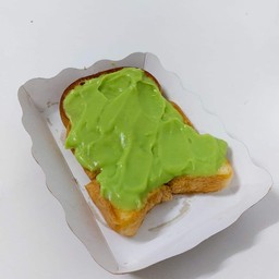 ขนมปังปิ้งเนย + สังขยาใบเตย 1  แผ่น(Toast with butter + Pandan custard 1 pcs.)