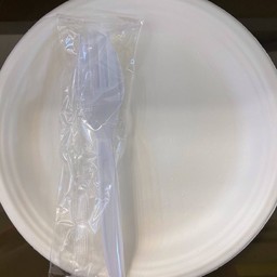 จานกระดาษ+ช้อนส้อม