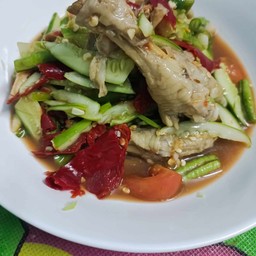 ตำแตงปลาร้าตีนไก่จ้า
