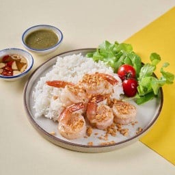 ข้าวกุ้งกระเทียม