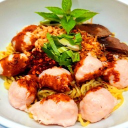 ก๋วยเตี๋ยวเรือ ^หมูเด้ง^ แห้ง