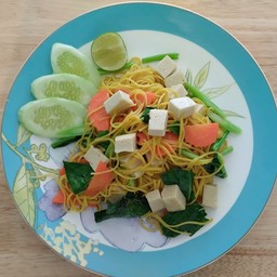 หมี่ซั่วเจ  Vegetarian chinese rice vermicelli