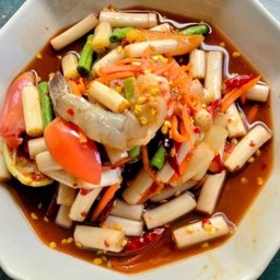 ตำไหลบัวกุ้งสด