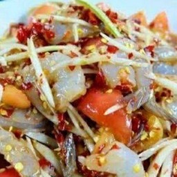 ตำกะปิ กุ้งสด