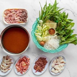 ชุดรวมเล็ก (หมู สามชั้น ตับ ไส้ กุ้ง หมึก เนื้อ สไบ )