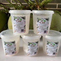 น้ำมะพร้าวน้ำหอมแท้100% พร้อมเนื้อนุ่มๆ 5 กระปุก