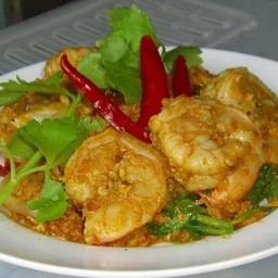 กุ้ง ผัดผงกะหรี่