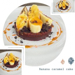 (FREE MIX BERRY ICE CREAM) เค้กกลัวยหอมคาราเมล Banana caramel cake