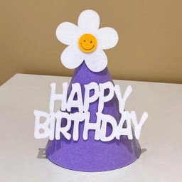 หมวกปาร์ตี้ดอกไม้ม่วง