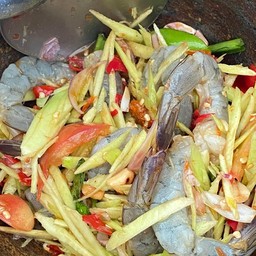 ตำกุ้งสด