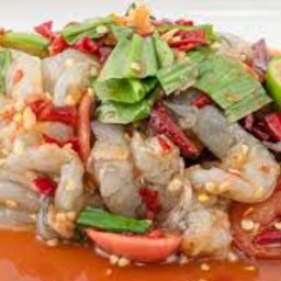 ตำกุ้งสด
