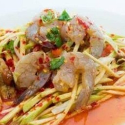 ตำมะม่วงกุ้งสด