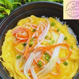 ไข่ข้นปูอัด ราดข้าว