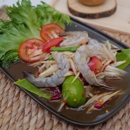 ตำกุ้งสด