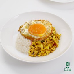 ข้าวคั่วกลิ้ง+ไข่ดาว