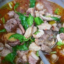 ต้มแซ่บเนื้อ+ตับสด (แบบหมกเนื้อ หมกตับ)