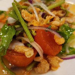 ยำไข่เค็ม+กุ้งแห้ง