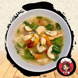 ต้มยำทะเลรวมน้ำใส(เป็นกับข้าว)