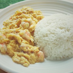 ข้าวไข่ข้นกุ้งสับ