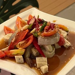 ตำหมูยอปลาร้ากุ้งสด