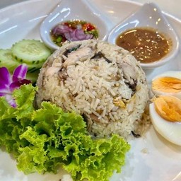 ข้าวหยำปลาทูแมว ไข่ต้ม
