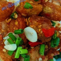 กับข้าว-หมูกรอบคั่วพริกเกลือ