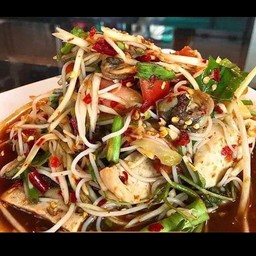 ส้มตำป่าหอยโขงกุ้งสด