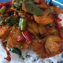 กบเผ็ดกบราดข้าว