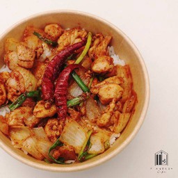 ข้าวไก่ผัดพริกหม่าล่า