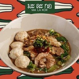 เกาเหลาน้ำตกหมูตุ๋น (หมูตุ๋น,ลูกชิ้น)