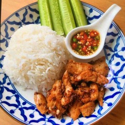 ข้าวไก่กระเทียม