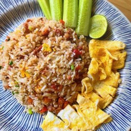 ข้าวผัดแหนมพริกสดxไข่ฝอย